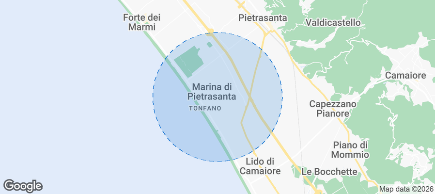 Marina di Pietrasanta Airbnb map